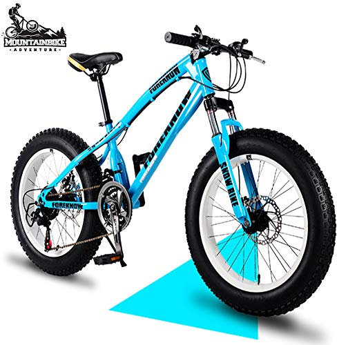 24 Zoll Mountain Trail Bike mit fettem Reifen, Erwachsene Männer Frauen Hardtail Mountainbikes mit mechanischen Scheibenbremsen vorne, Anti-Rutsch-Kohlenstoffstahl-Bergfahrradfahrrad