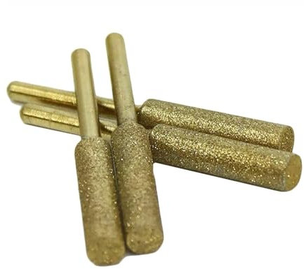 Compatible Diamond Grinding Head Set 12Pcs Emery 4mm Chainsaw Sharpener Tool Compatible With Polishing Jade Molds Steel Drill Bits