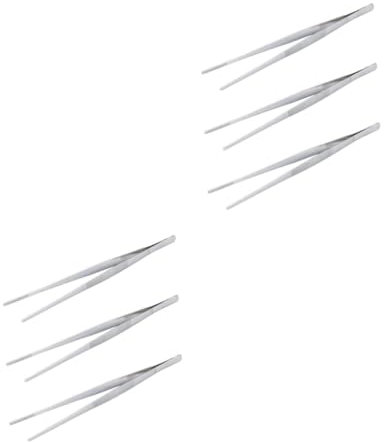 Cabilock 6pcs Cooking BBQ Sausages Tongs Steak Clip Food Pincers BBQ Grill Accessories Food Clamps Kitchen Gadgets