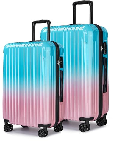 Comeria Carry on Luggage 2 Piece（20in/24inch - Airline Approved Suitcases with Spinner Wheels, Built-In TSA Lock，Hard Shell Expandable Suitcases