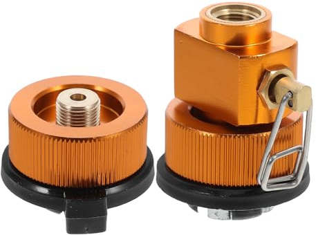 Toyvian Gaskartuschen Adapter mit Stützfuß Dichtungsfest für Campingkocher Outdoor Gasflaschen Anschluss Vielseitig für Rucksackwandern Grillen und Picknick