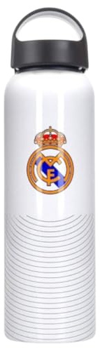 Real Madrid, Botella, Botella de Agua, Bidón, Cantimplora, Color Blanco, Producto Oficial