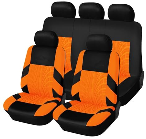 Autositzbezüge für FIAT Panda 3 Series (Type 169) 2003-2006 2007 2008 2009 2010 2011 2012, Stoff Sitzbezug Schonbezüge Sets Atmungsaktiv Sitzschoner Rutschfester Bequem Sitzkissenschutz Zubehör