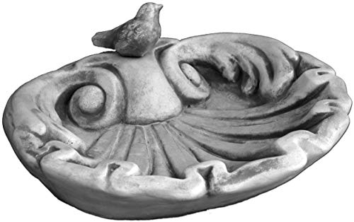 gartendekoparadies.de Grand Bol Magnifique avec Oiseau en Pierre reconstituée, résistant au Gel