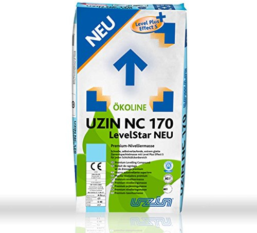 UZIN NC 170 LevelStar 25 kg - Zement Spachtelmasse - Bodenausgleichsmasse - Selbstverlaufend - Klar