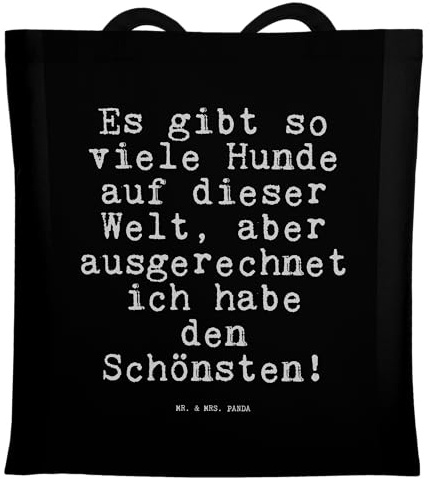 Mr. & Mrs. Panda Tote Bag Es gibt so viele... - Geschenk, Herrchen, Sprüche, Jutebeutel, Stoffbeutel, Laptoptasche, Frauchen, Tasche, Schultasche, Liebe, Hund, Tier