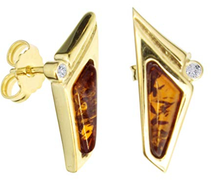 Ohrstecker - Agneta - Gold 585/000 - Bernstein