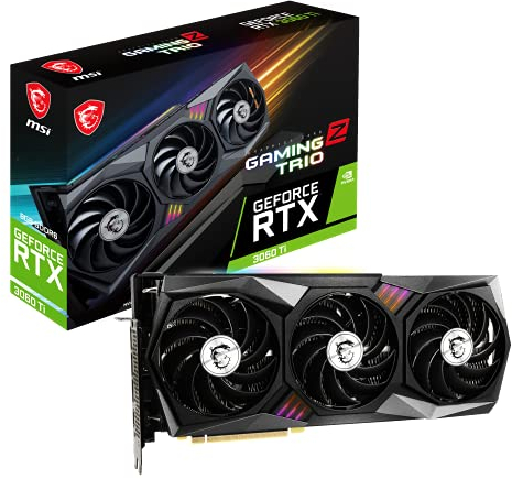 MSI GeForce RTX 3060 Ti GAMING Z TRIO 8G LHR Gaming Grafikkarte - NVIDIA RTX 3060 Ti LHR, GPU 1845 MHz, 8 GB GDDR6 Speicher