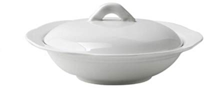 Beurrier Plat de beurre de céramique blanc, grand porte-beurre avec couvercle et poignée, peut être utilisé pour la poêle à beurre dans les restaurants de l'hôtel, Conteneur de beurre multifonctionnel