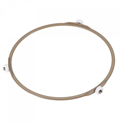 sourcing map Soporte de Plato Giratorio de Vidrio para Horno Microondas, Accesorios para Microondas, Soporte de Rodillo, Marrón 220mm x 210mm