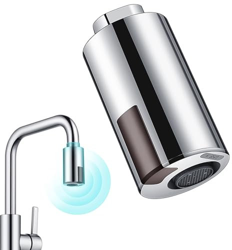 SS SUNSBELL Touchless Faucet Adapter, Touchless Bathroom Faucet, Automatic Bathroom Sink Faucet Adapter Saving Device Infrared Sensor Water Management Adapter Tap Sensor Suitable M22 M24 Tap Nozzle