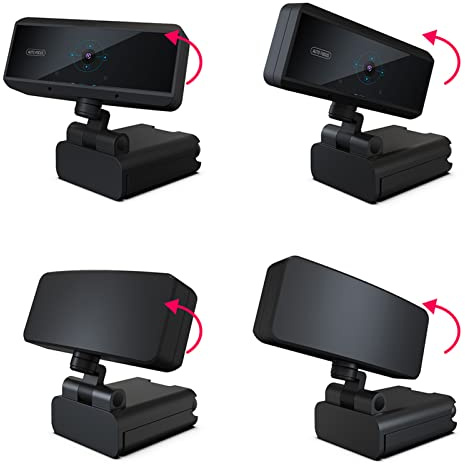 Dpofirs 5 MP HD Cámara Web de Computadoras, Mini Webcam Portátil de Alta Resolución sin Unidad, USB Webcam Negro con MIcrófono con Cancelación de Ruido, Webcam para Videoconferencias y