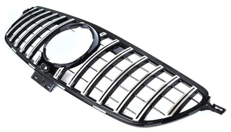 MYVPRO Parrilla radiador Rejilla Frontal Plateada Negra Estilo GT para Mercedes GLE Coupe 2015-2018 GLE300 GLE350 GLE450, No para AMG Parrilla Delantera Coche (Color : Plata)