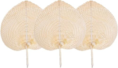 Campsie Natürliche Bastfächer | Handgefertigter Fächer Natürliche Sauna Fächer | Natürliche Bast Bambus Gesponnener Fan Im Chinesischen Stil | Handfächer Kühlventilator Für Gewebte Fan