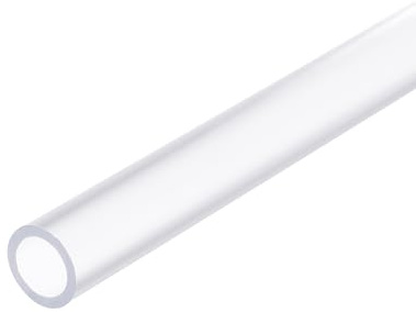 QUARKZMAN Tubo Rigido, Ttubo Trasparente PVC 12mm(1/2） ID 16mm(5/8） OD 14 Ad Alta Resistenza per Tubi Acqua, Acquario, Vasca per Pesci, Serra Giardino, Chiaro