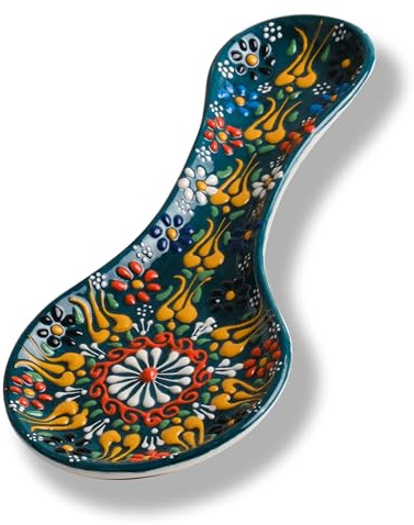 Repose-cuillère en céramique fait main, repose-cuillère pour cuisinière, repose-cuillère de 25 cm pour comptoir de cuisine, porte-cuillère pour cuisinière, lave-vaisselle, cadeaux pour la maison