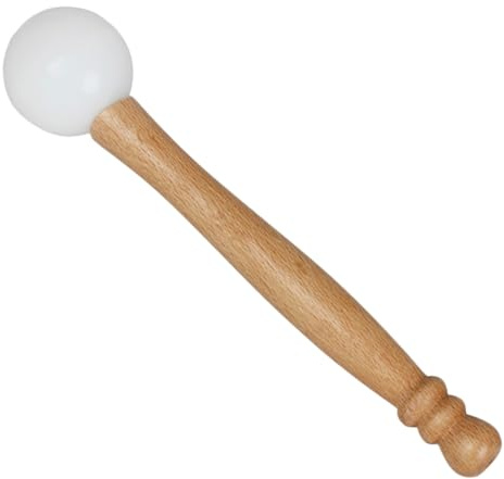 Vaguelly 3 Stück Musikinstrumente Gummistab Kristall Klangschale Stick Buddha Sound Percussion - Griff Gelb