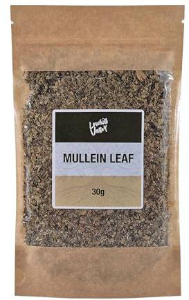 Lowhill Valley Mullein Leaf Tea - Cut and Dried Verbascum Thapsus Leaves – May Support Respiratory Wellness & Relaxation - Loose Leaf Herbal Tea - 100% Natural – 30g