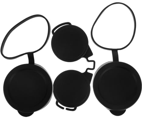 Vaguelly Cache-Objectif pour Jumelles en Caoutchouc Noir, Protection Oculaire Étanche et Adaptée aux Activités de Plein Air, Lot de 3 Pièces pour Observation D’Oiseaux et Voyage