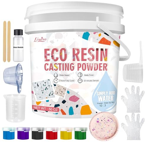 Gießpulver Weiß - 1.4kg Keramisches Gipspulver Anfänger-Set mit Vollständigem Zubehör, DIY Gießerset für Bastler Kreative Projekte, Reliefgießpulver, Modellieren, Wasser Gemischtaktiviert, Ungiftig