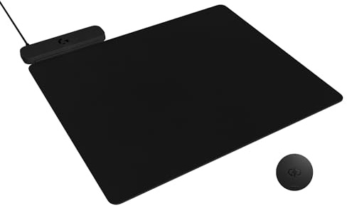 Logitech G POWERPLAY 2, Tapis de Souris de Charge sans Fil pour Souris Gaming Compatible, 34,5 X 28,4 cm (13,5 x 11,2 Pouces), Hauteur 3,5 mm, pour PC/Mac - Noir