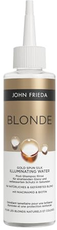John Frieda Blonde Gold Spun Silk Illuminating Water - Innehåll: 200 ml - Med niacinamid & biotin - Ger blont hår strålande glans