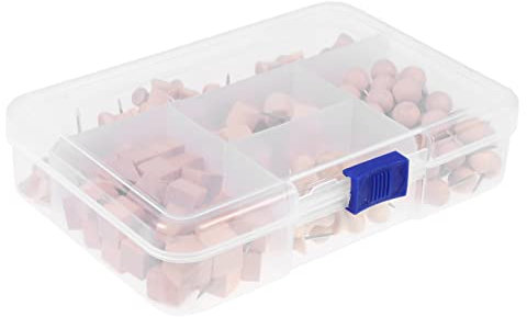 HAPINARY 1 Schachtel hölzerne Stecknadel Faltbare Wasserflasche Dekorationen für Aquarien funkelnd Quaste Haarnadel sehr holzklammern holzbleistifte Büro Reißnägel zarte Reißnägel Legierung