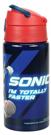 OM SUPPLIES Sonic Characters Reusable Aluminium Sports Bottle 500ml - Holiday, Back to School Water Drinking Kids Lunch Children (Sonic)