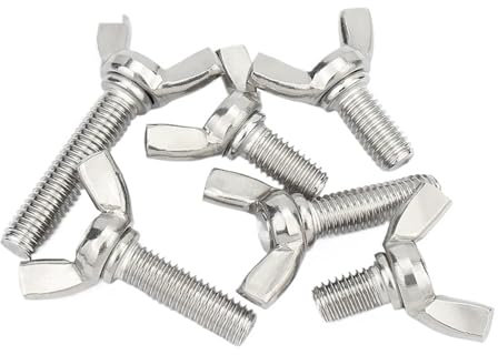 YANGC M6 M8 M10 M12 304 Edelstahl Schmetterlingsschraube Flügel Daumen Flügelschraube Klaue Handfest Schrauben 6mm 8mm 30mm 40mm 50mm(M8x12mm 5pcs)