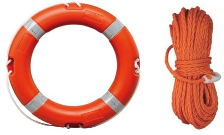 CG94 - Bouée de sauvetage annulaire Plus Haut Flottant Réglementaire Mt.30 Bateaux de plaisance