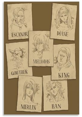 Ästhetisches Wandkunst-Poster mit der Aufschrift Seven Deadly Wanted, für Wohnzimmer, Schlafzimmer, dekorativer Maldruck, 20 x 30 cm, ungerahmt, Stil 5