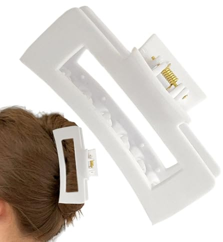 Pinza de silicona para el pelo, pinza de pelo de suave con protección acolchada, pinzas grandes para cabello grueso, pinza antideslizante y duradera para mujeres