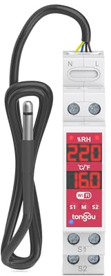 TONGOU TO-Q-VTH temperaturstyrenhet med sond, wifi-termostat ansluten strömbrytare 16 A Smart Switch Dry Kontakt