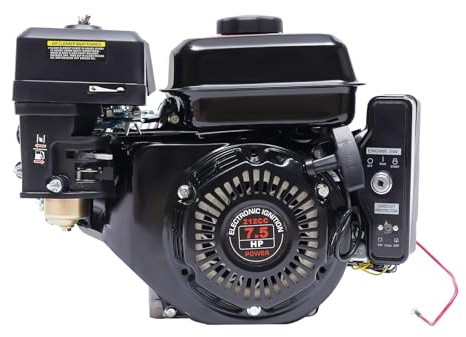 Motor de gas de 210 cc de 4 tiempos, 7,5 CV, arranque eléctrico, motor de gas de 7,5 Ps, para hidrolimpiadora Go-Kart, mezcladora de cemento, refrigeración por aire, arranque manual, arranque