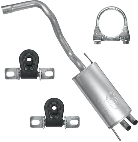 POLMOstrow Auspuff für VW Polo 3 III 6N 1994-2001 | Endtopf, Motoren: 1.4 TDI - 1.7 SDI - 1.9 SDI | Fließheck