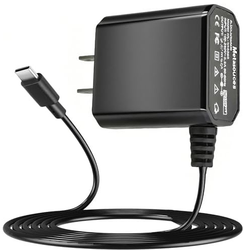 Metasources USB C 5V AC/DC Adapter Compatible with Airmoto BP198 Tire Inflator Portable Air Compressor Pump Car Gauge Motorcycle Electric Bike Bicycle Power Supply