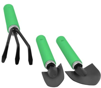jojofuny Ensemble 3 Pièces Outils de Plantation Bonsaï en Acier Inoxydable Vert et Noir Mini Outils pour Plantes Succulentes et Jardin Intérieur Accessoires Jardinage Pratiques et Solide