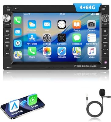 ESSGOO 4+64G Android 15 Autoradio Wireless CarPlay und Android Auto Für VW | Für VW Polo MK3/4 9N Golf 4 Passat B5 T5 Seat Skoda, 7 zoll HD IPS Touchscreen Bluetooth FM RDS GPS Navi WiFi