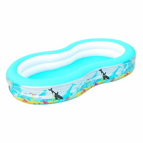 Piscina gonfiabile autoportante fuoriterra da giardino ovale a forma di 8; cm274*157*46 790lt con kit di riparazione