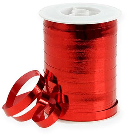 Star 37206 Spule Partyrama Ringelband Metallic 250 m x 10 mm Papier rot