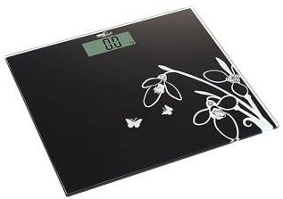 Bilancia Digitale Pesa persone Melchioni FLAT, Alta Precisione, Ultrasottile, Attivazione a pressione, Spegnimento automatico, Piattaforma in vetro temperato, Display LCD da 1.2”