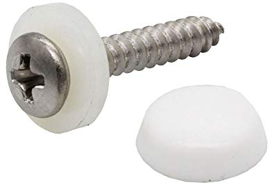 10 Fenêtre Banc Vis acier inoxydable A2 + 10 embouts abdek Blanc fenêtre aluminium 15239 x 22 + 15301