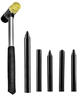 GS Gummihammer mit 5 Schlagwerkzeugen zum Ausbessern von Dellen, 6-teiliges Set von PDR-Tools