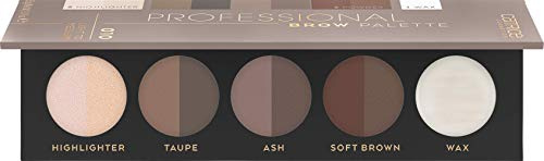 Catrice Professional Brow Palette, Accessoires, Nr. 010, Braun, langanhaltend, natürlich, schimmernd, matt, acetonfrei, ohne Mikroplastikpartikel, ohne Alkohol, ohne Parfüm, 1er Pack (5.5g)