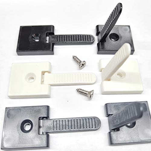 FlyEx 2 maniglie per zanzariera, maniglia per zanzariera, protezione dagli insetti, accessori per finestre, porte, telaio di tensione (nero, 2 maniglie pieghevoli) (nero, 2 maniglie pieghevoli)