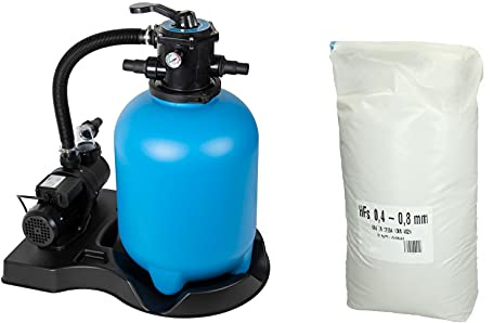 Filtre à sable Eco pour piscine Ø 300 mm avec pompe de circulation SPS 75-1 avec 25 kg de sable de quartz