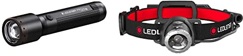 Ledlenser, P7R Core Torcia LED da 1400 lumen, ricaricabile & Ledlenser Batteria h8r Lampada Frontale Ricaricabile Box