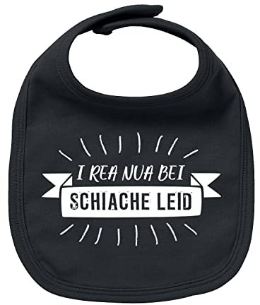 Bavariashop Baby Lätzchen I rea nua... - schwarz, Kinderlätzchen mit Spruch