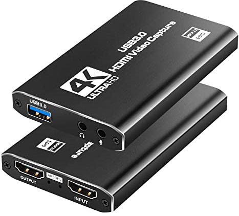 Carte de Capture de Jeu USB 3.0 vers HDMI 4K Ultra HD pour Caméscope DSLR Action, HDTV PS4, Switch, Xbox One et Xbox 360