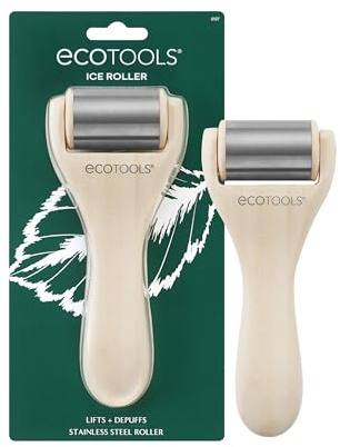 EcoTools Ice Roller, Stainless Steel Cooling Facial Roller & Neck Sculpting Tool, Depuff, Vegan & Cruelty-Free Self-Care Gift for Beginners & Experts, 1 Count